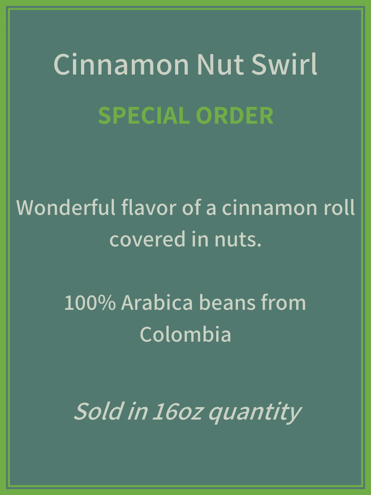 Cinnamon Nut Swirl **