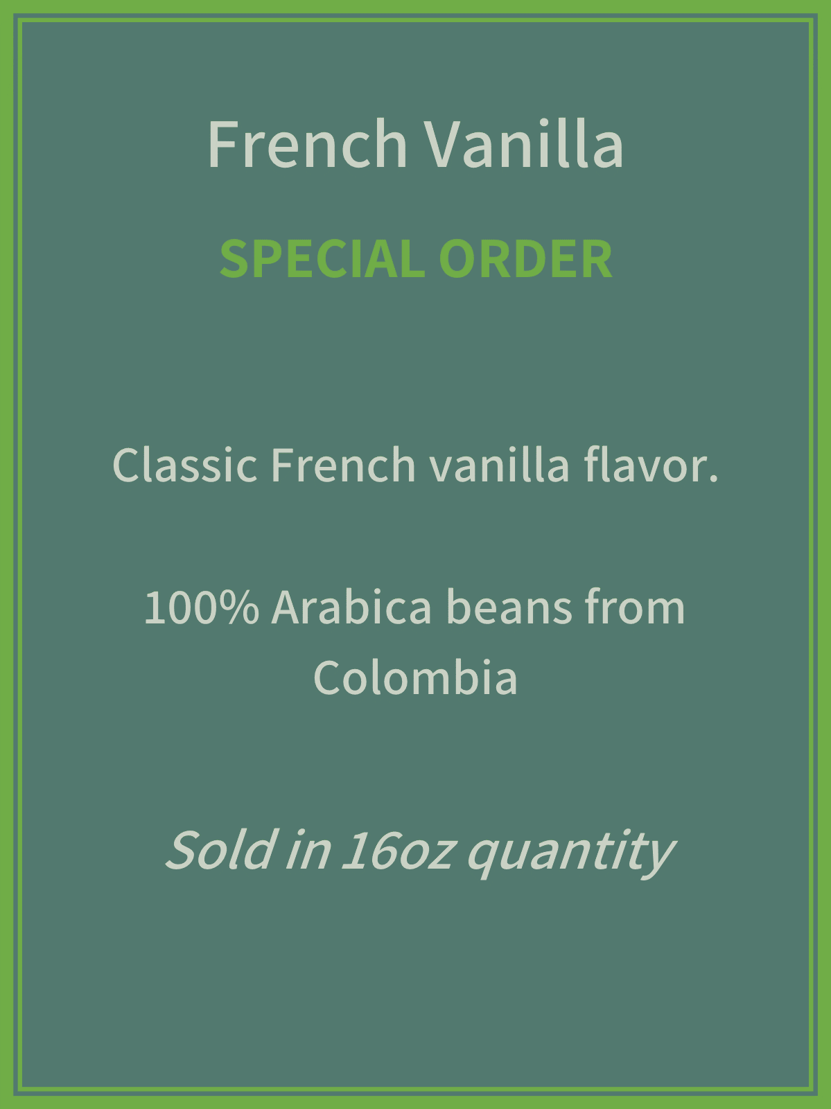 French Vanilla **