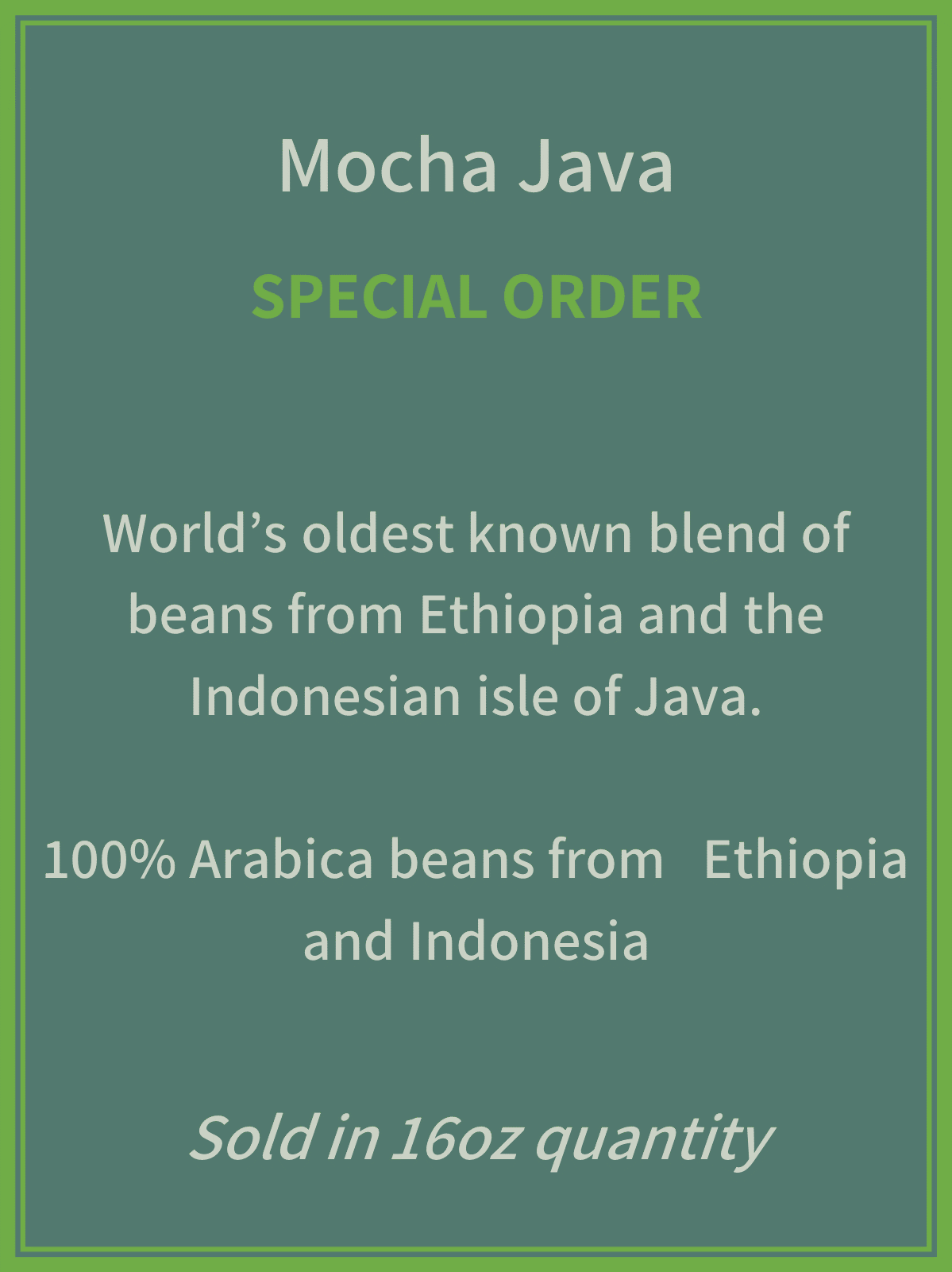 Mocha Java **